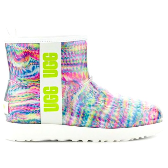 UGG Rainbow Classic Clear Mini Boot Sz 9 - Picture 3 of 14